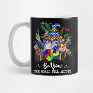 Gnome Autism Awareness Be You The World Will Adjust Mug